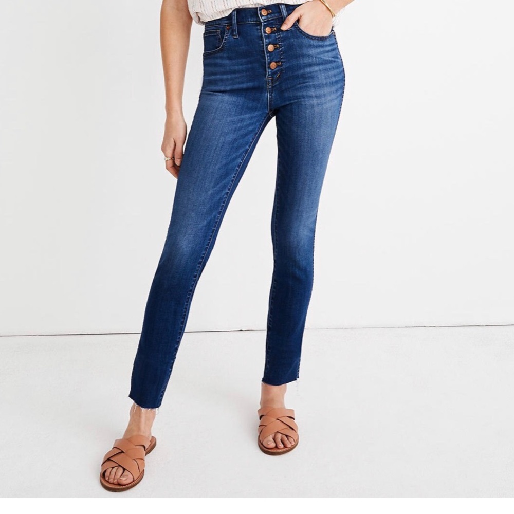 Never worn Madewell 10” button front Tencel jeans